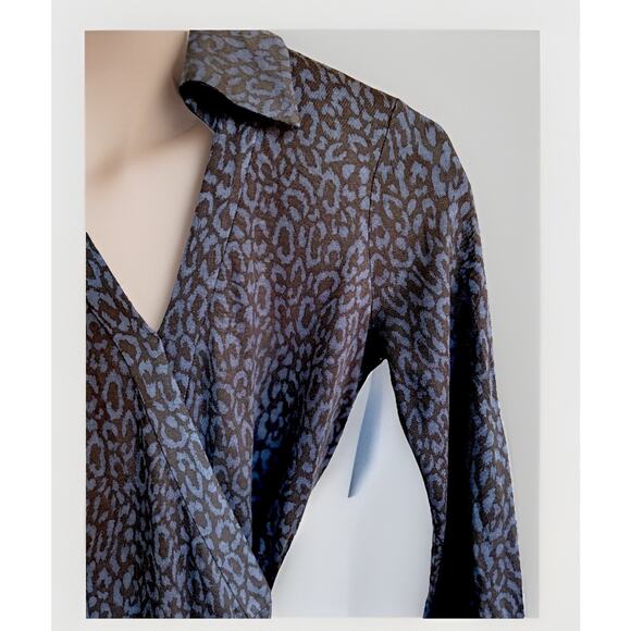 Diane von Furstenberg DVF Women Wrap Dress V-Neck, Long Sleeve 100% Silk Size 4 - Picture 15 of 16
